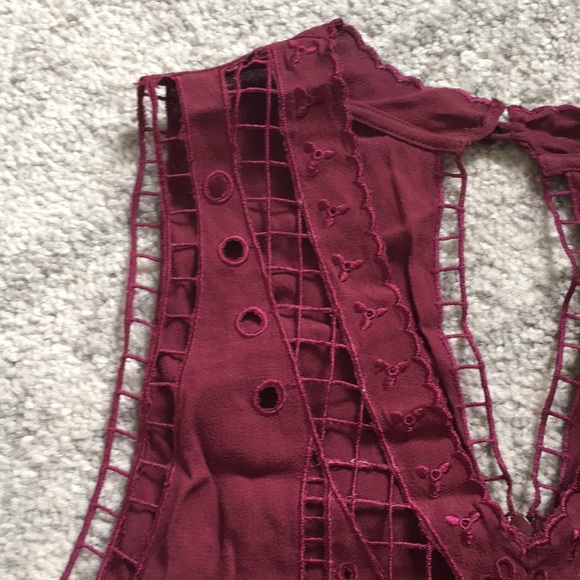 Staring At Stars burgundy romper - Picture 2 of 2